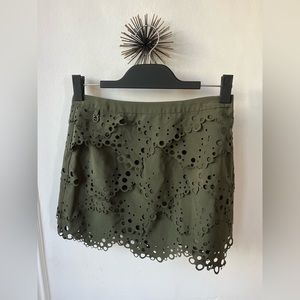 Skunk Funk olive green Mini Skirt, Size 0